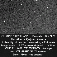 <font class="tempImageTitleThumbText">INTERSTELLAR COMET ATLAS</font><br>ALBERTO QUIJANO VODNIZA<br>Dec 11 2:39pm<br>PASTO,NARINO. COLOMBIA
