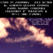 <font class="tempImageTitleThumbText">COMET NEOWISE</font><br>ALBERTO QUIJANO VODNIZA<br>Jul 29 4:21am<br>PASTO,NARINO. COLOMBIA