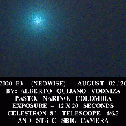 <font class="tempImageTitleThumbText">COMET NEOWISE</font><br>ALBERTO QUIJANO VODNIZA<br>Aug 3 3:40pm<br>PASTO, NARINO. COLOMBIA