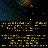 <font class="tempImageTitleThumbText">SUPERNOVA IN PINWHEEL GALAXY</font><br>ALBERTO QUIJANO VODNIZA<br>Jul 27 4:30am<br>PASTO,NARINO. COLOMBIA
