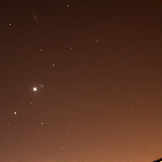 <font class="tempImageTitleThumbText">Orionid Meteor, Jupiter, Venus, Mars</font><br>Chris Denny<br>Oct 21 12:13pm<br>New Albany, Indiana
