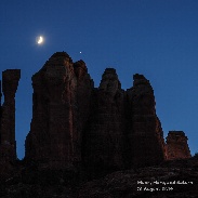 <font class="tempImageTitleThumbText">Conjunction Of Moon, Mars, And Saturn</font><br>David Blanchard<br>Sep 1 7:16am<br>Sedona, Arizona