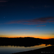 <font class="tempImageTitleThumbText">Venus, Jupiter, Mercury And Moon</font><br>David Blanchard<br>Jun 16 5:00am<br>Lake Mary, Flagstaff, Arizona