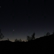 <font class="tempImageTitleThumbText">Venus And Mercury In Deep Twilight</font><br>Dennis Fryback<br>Jan 18 4:35am<br>Joshua Tree National Park, near