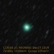 <font class="tempImageTitleThumbText">C/2016 U1 NEOWISE</font><br>Dr. Brian Ottum<br>Dec 28 7:43pm<br>Dark Skies New Mexico