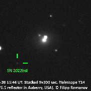 <font class="tempImageTitleThumbText">The First Supernova Discovered By Me: SN </font><br>Filipp Romanov<br>Mar 7 1:02pm<br>Remotely using iTelescope T24 