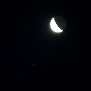<font class="tempImageTitleThumbText">Conjunction Moon - Pleiades </font><br>Giovanni Barbieri <br>Aug 7 3:41am<br>Pont-De-Loup Belgium 