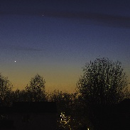 <font class="tempImageTitleThumbText">Venus And Mercury From Cedar Rapids, Iowa</font><br>Gregg Alliss<br>Mar 15 2:05am<br>Cedar Rapids, Iowa USA
