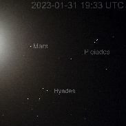 <font class="tempImageTitleThumbText">The Moon, Mars And Star Clusters.</font><br>James Coleman<br>Feb 1 9:15pm<br>Leicestershire, England, UK