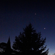 <font class="tempImageTitleThumbText">Moon, Jupiter, Venus (plus Church And Tre</font><br>James Roger Samworth<br>Feb 23 11:34pm<br>Nailstone, Nuneaton, UK