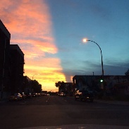 <font class="tempImageTitleThumbText">A Peculiar Sunset</font><br>Lucie <br>Jul 1 3:14am<br>Montreal street going north at 