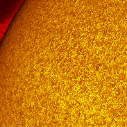 <font class="tempImageTitleThumbText">The Sun In H-alpha</font><br>Michael Borman<br>Oct 7 8:28pm<br>Evansville, Indiana, USA