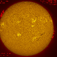 <font class="tempImageTitleThumbText">The Sun In H-alpha - Full Disk </font><br>Michael Borman<br>Jun 9 7:43pm<br>Evansville, Indiana, USA