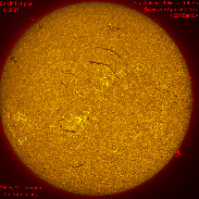 <font class="tempImageTitleThumbText">The Sun In H-alpha - Full Disk</font><br>Michael Borman<br>Jul 18 6:44pm<br>Evansville, Indiana, USA
