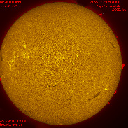 <font class="tempImageTitleThumbText">The Sun In H-alpha</font><br>Michael Borman<br>Oct 3 8:01pm<br>Evansville, Indiana, USA