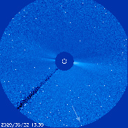 <font class="tempImageTitleThumbText">Comet NEOWISE In LASCO C3</font><br>SOHO, NASA/ESA<br>Jun 22 2:44pm<br>SOHO Observatory