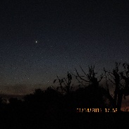 <font class="tempImageTitleThumbText">Venus And Mercury Conjunction</font><br>Thomas Peck<br>Jan 15 6:48am<br> On the garage roof our Poway, 